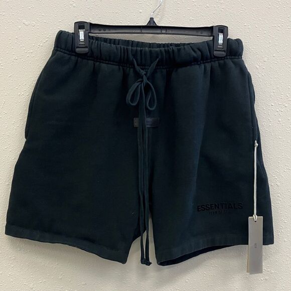 Essentials Black Men's Athletic Sweat Shorts small NWT - Picture 1 of 9